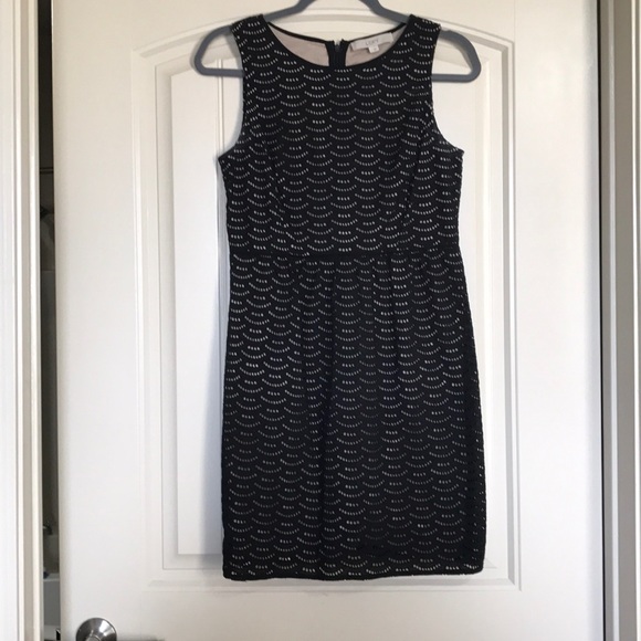 LOFT Dresses & Skirts - Black eyelet dress